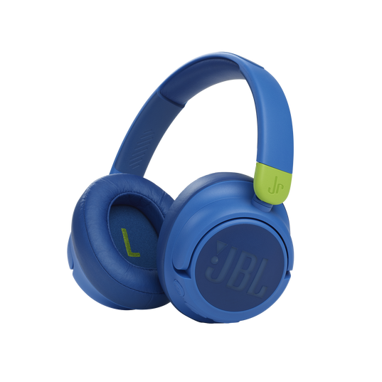 JBL JR 460NC - Blue - Wireless over-ear Noise Cancelling kids headphones - Hero